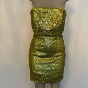 DRESS THE POPULATION SEQUIN DRESS, SIZE (L)